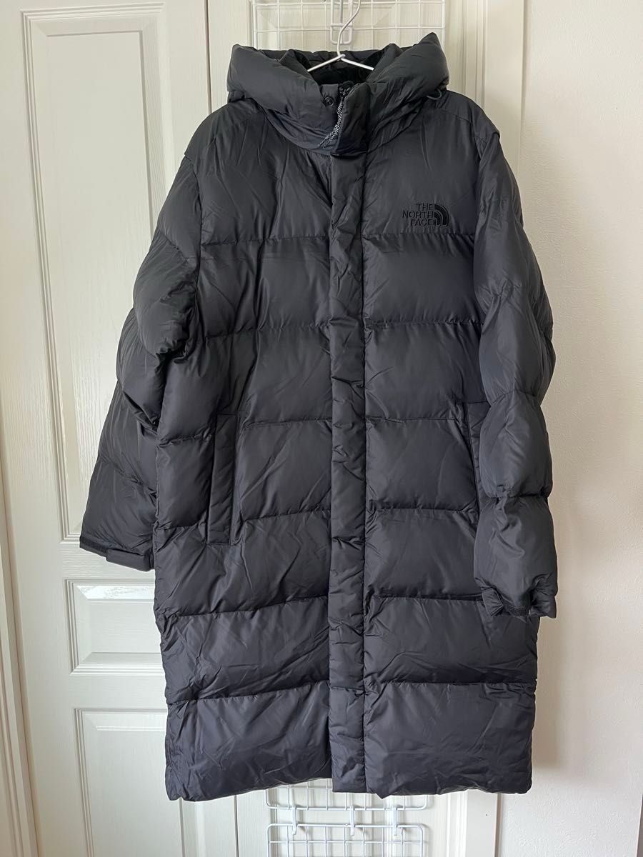 韓国ノースフェイス ロングダウンコート メンズXL 黒 THE NORTH FACE