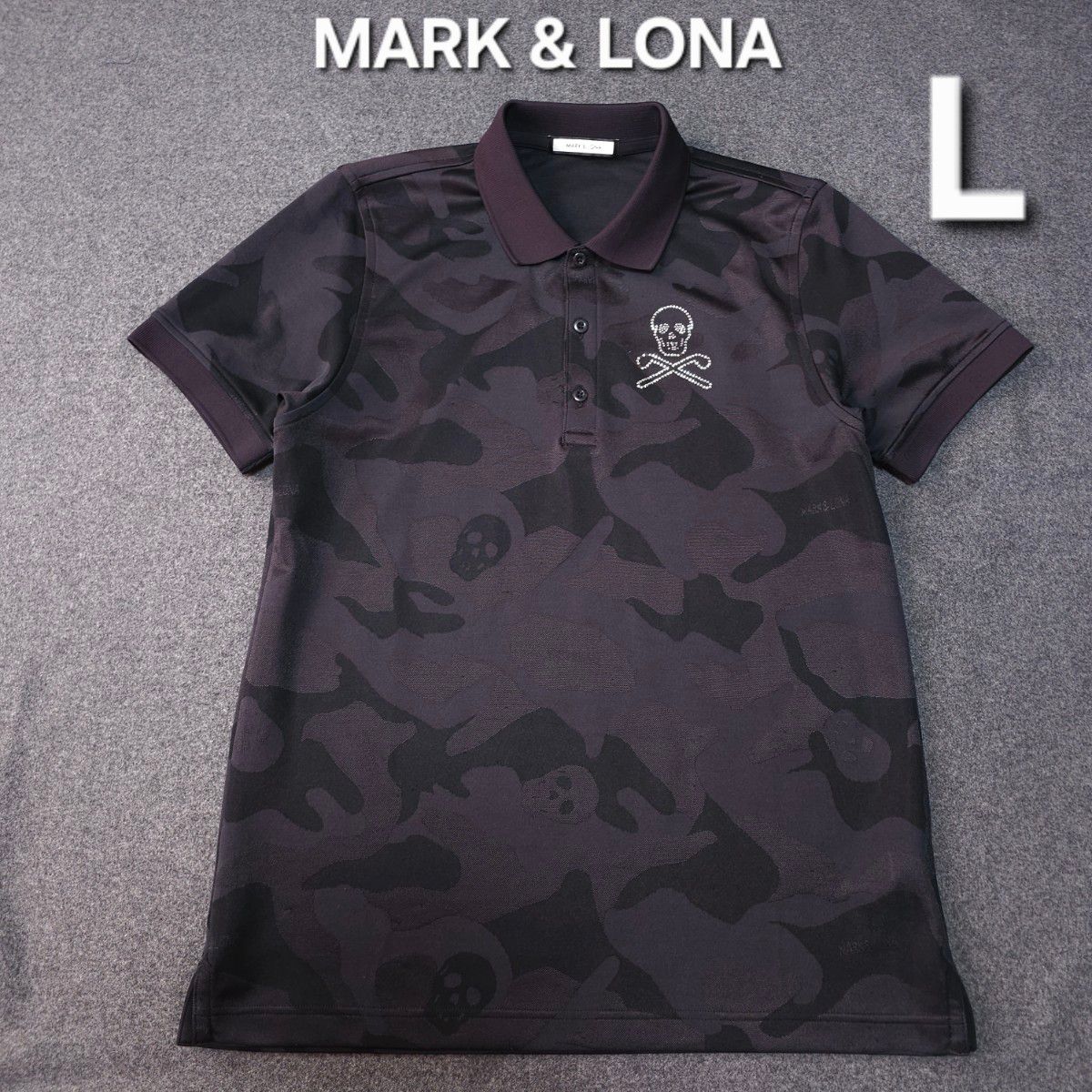 MARK & LONA マークアンドロナ 半袖 ポロシャツ 48 L ブラック