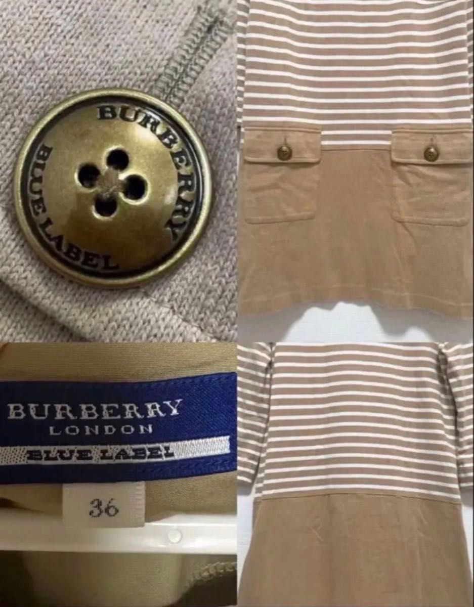 バーバリーブルーレーベル ワンピース 36 BURBERRY バーバリーブルー