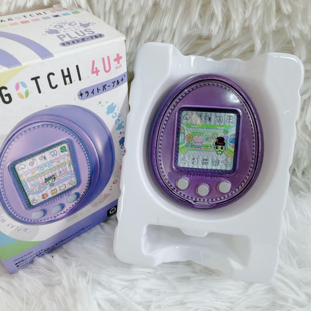 箱 取説付き Tamagotchi たまごっち 4U+ ライトパープル バンダイ
