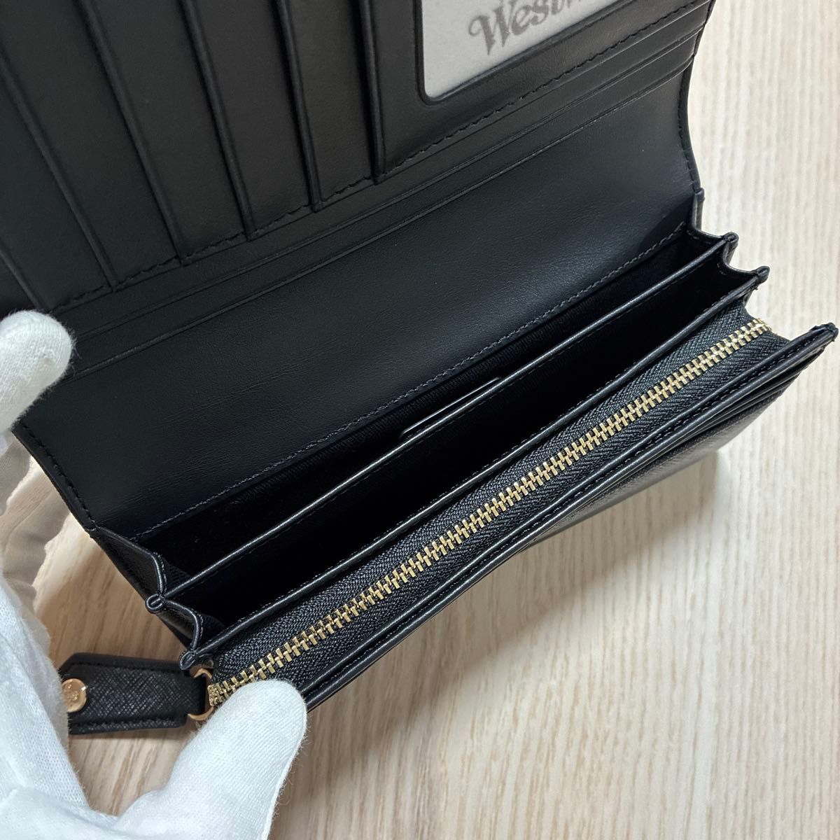 極美品 ヴィヴィアンウエストウッド 長財布 ディアマンテ ブラック