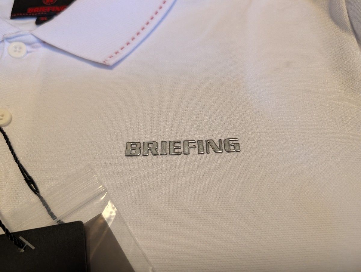 BRIEFING ブリーフィング 長袖ポロシャツ XL ホワイト ゴルフウェア