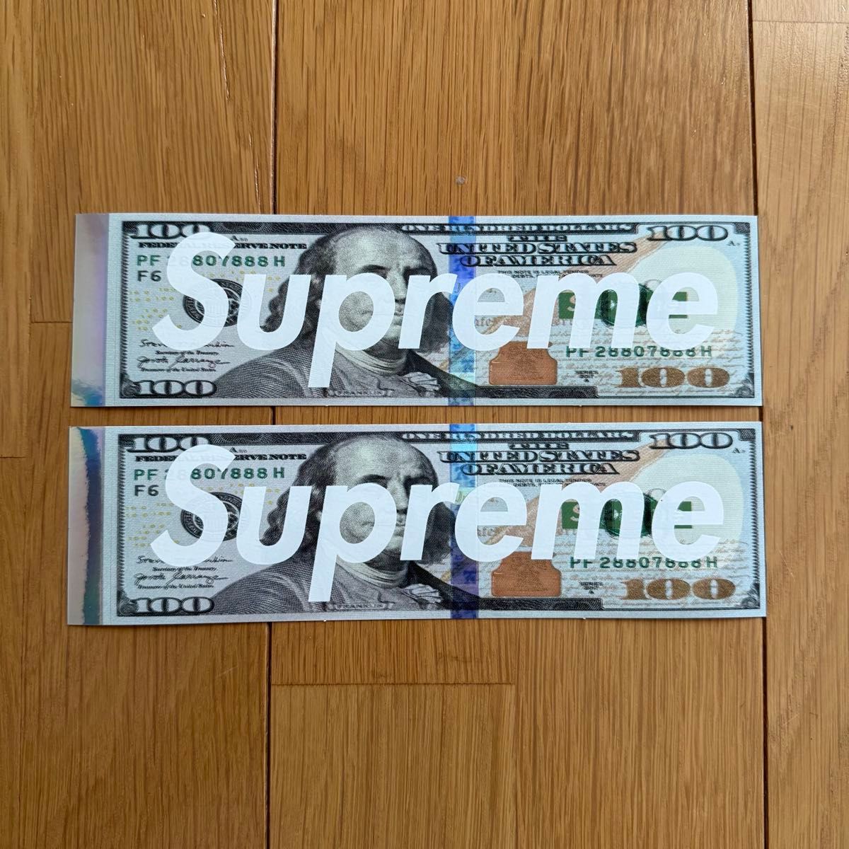 Supreme ドルボックスステッカー 2枚セット/Box Logo Sticker Carti