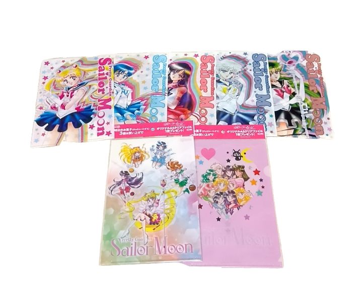 セーラームーン 7点セット クリアファイル ファミリーマート限定 明治