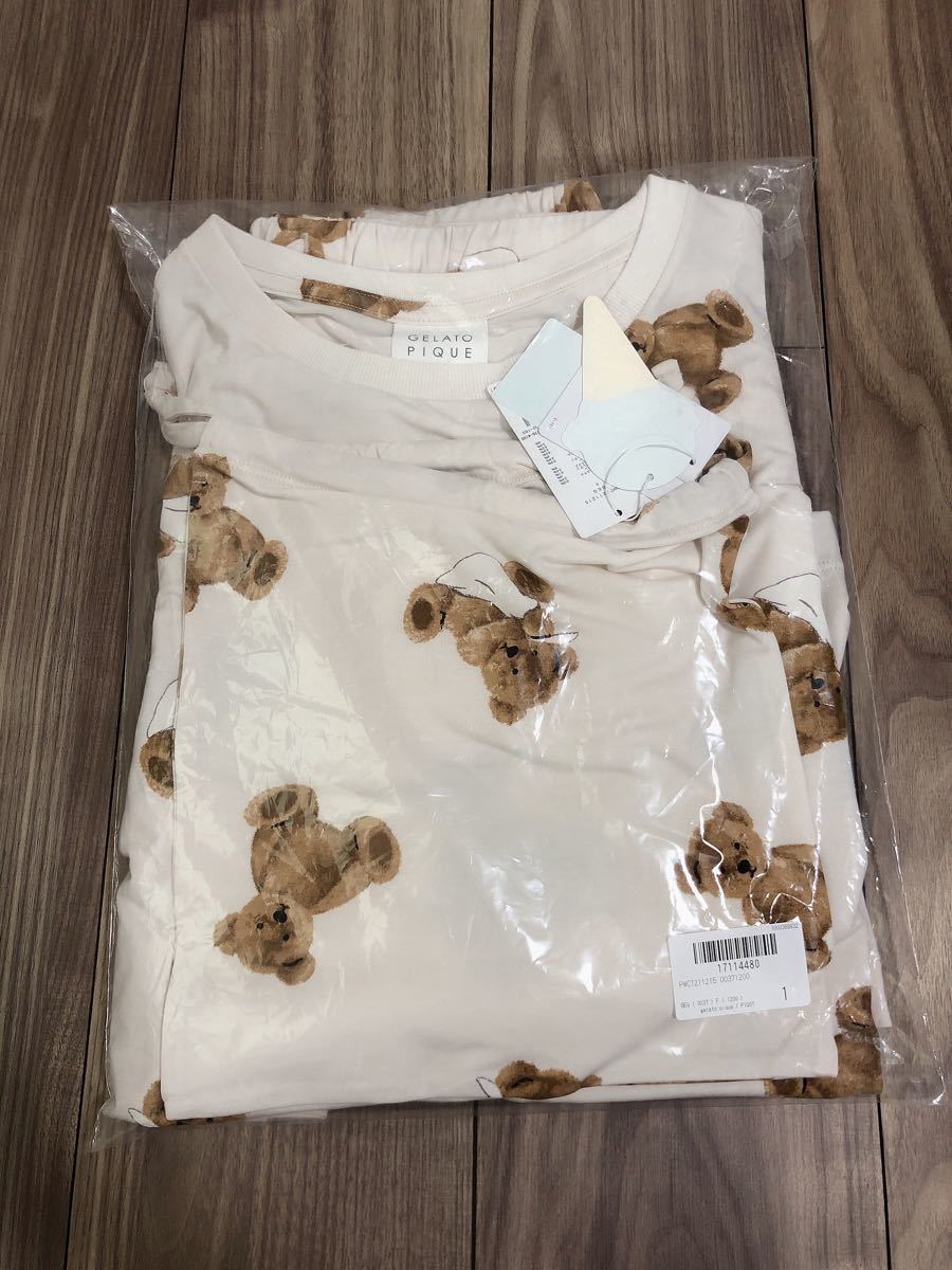 ジェラートピケ ベアモチーフ抗菌防臭Tシャツ＆ショートパンツ＆巾着