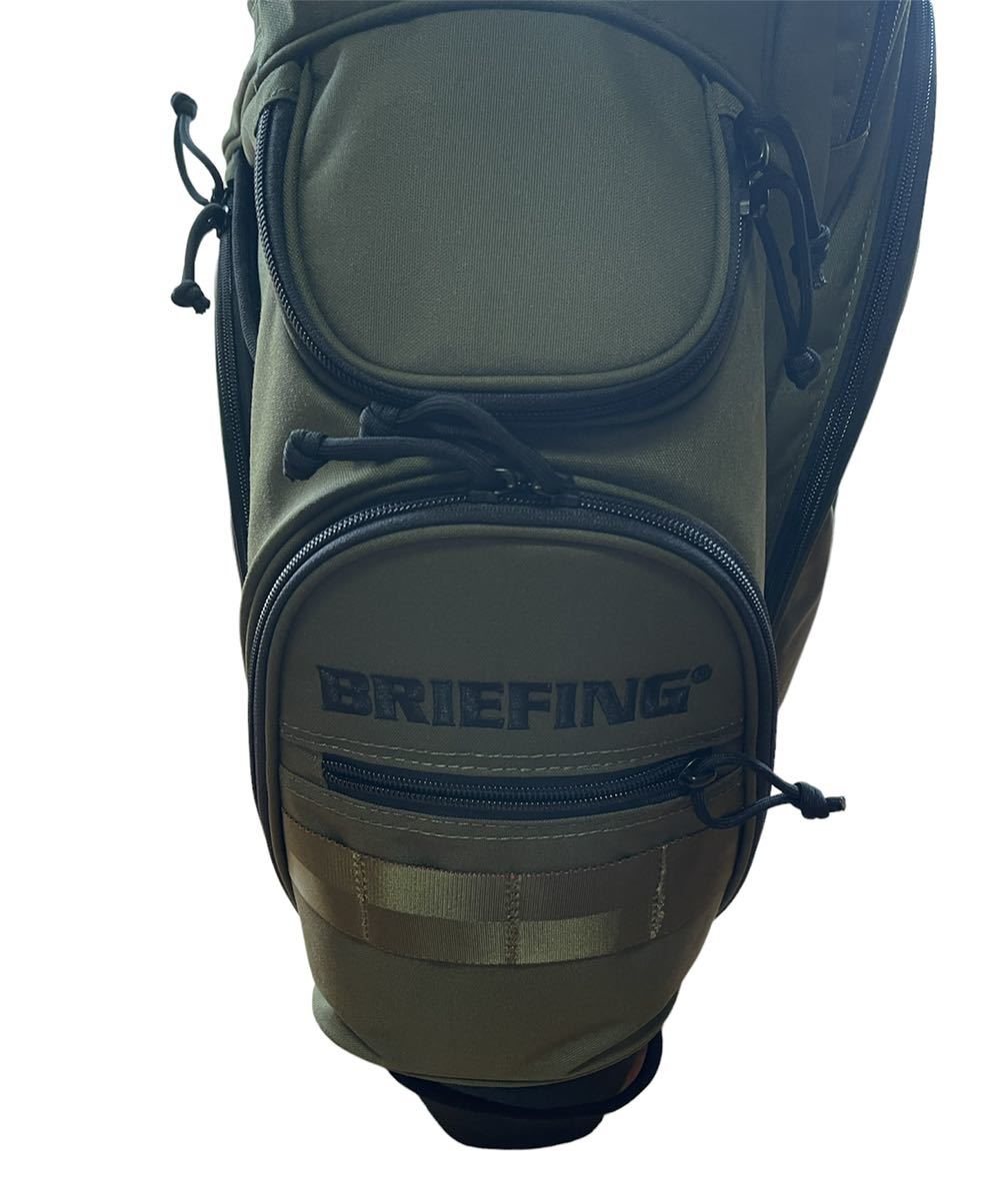 BRIEFING キャディバッグ スタンド式 オリーブ 5分割 直営店限定品