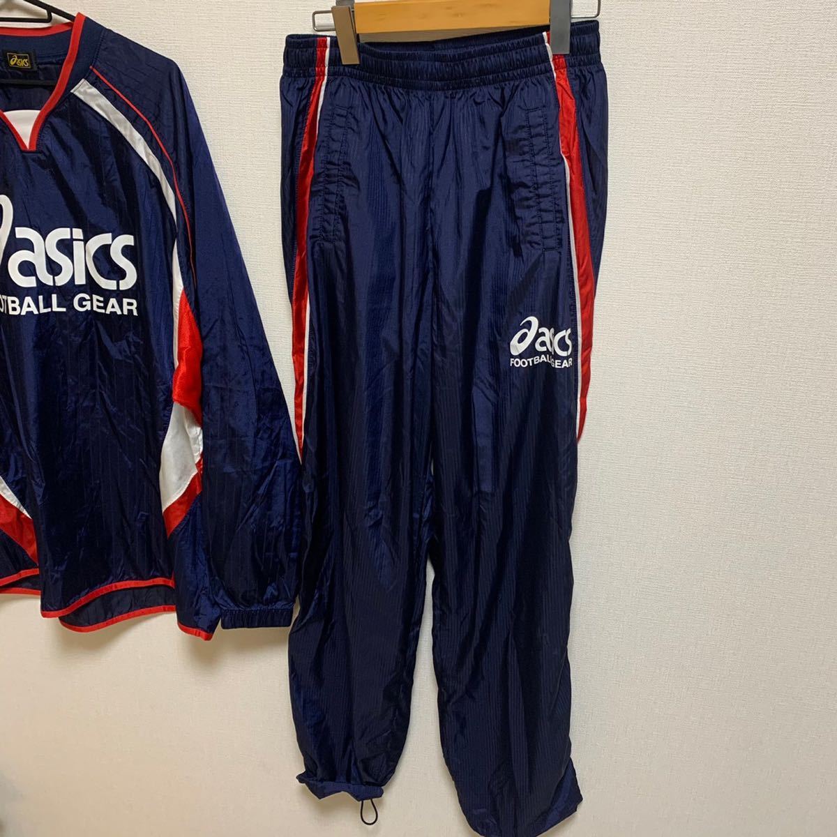 新品限定デッドストック！アシックスサッカーピステ上下セットLL90SJFA