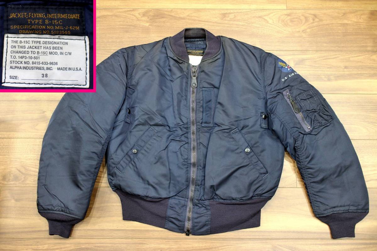 Yahoo!オークション - 希少 USA製 90s ALPHA B-15C MOD 50s 復刻モデル