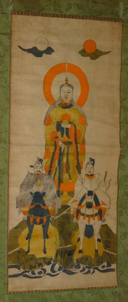 稀少 アンティーク 三社託宣図 神社 雨宝童子 天照皇大神 配送 八幡