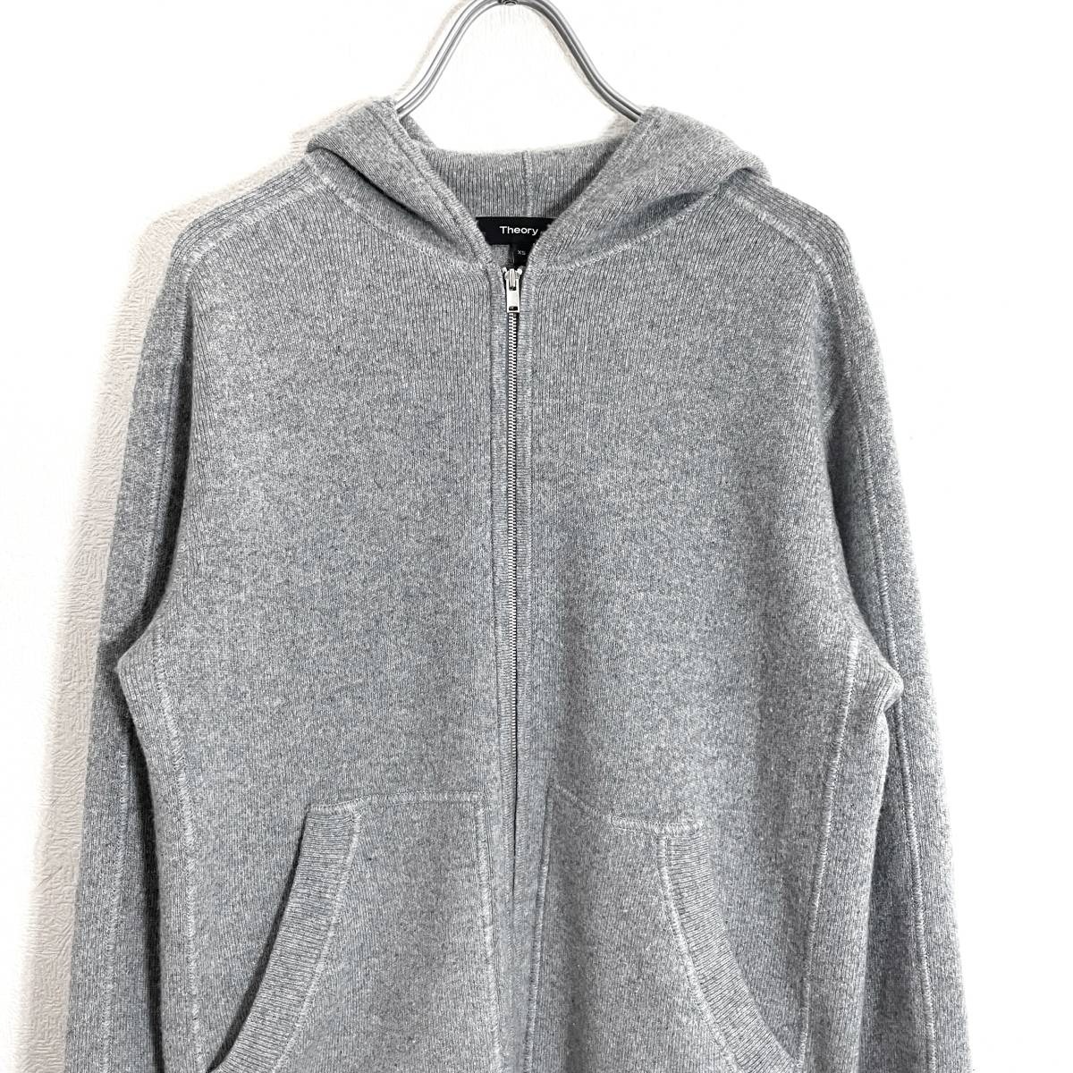 2021年モデル Theory カシミヤ100% メンズ ジップアップ ニット
