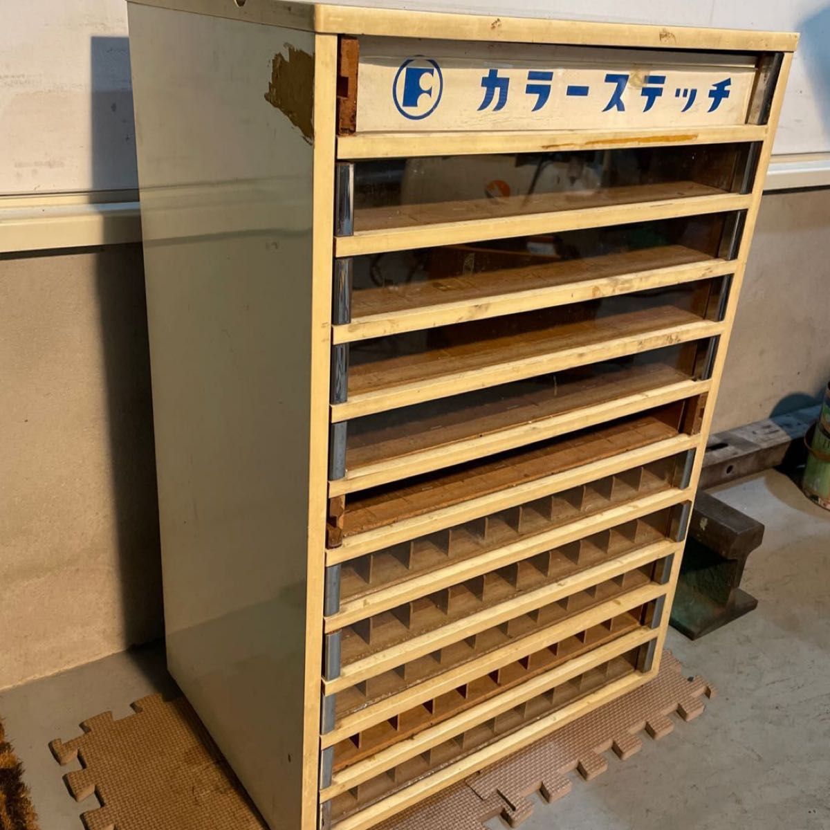 ミシン糸ケース 什器 古道具 引き出し 収納 昭和レトロ 手芸店