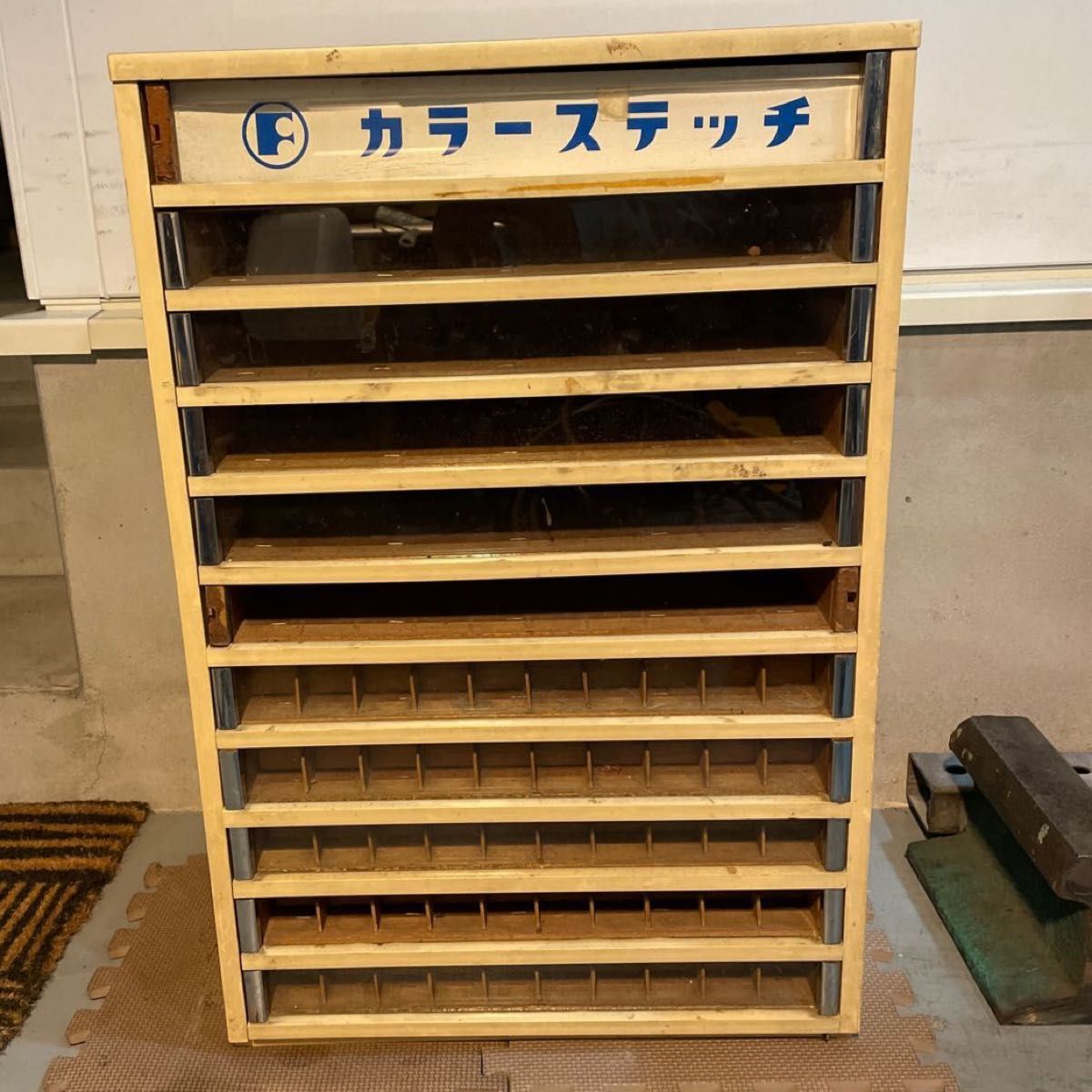 ミシン糸ケース 什器 古道具 引き出し 収納 昭和レトロ 手芸店