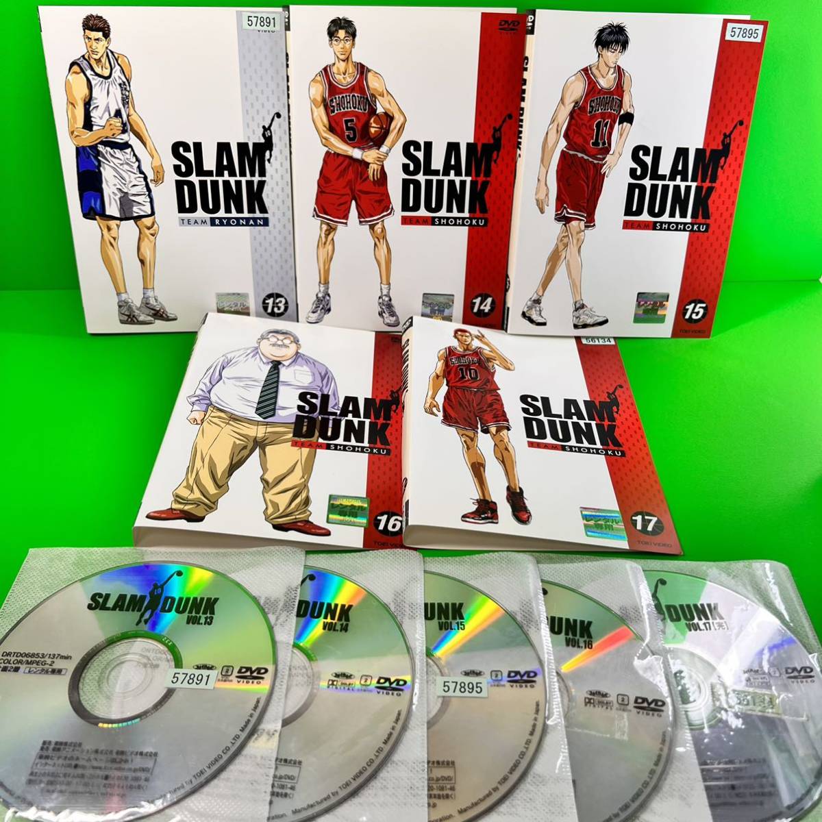 チカコ 12/1取置き】SLAM DUNK DVD 全17巻セット チカコ 12/1取置き