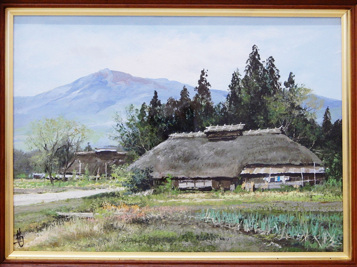 油絵 10号 茅葺き屋根 imgrc0080496454.jpg