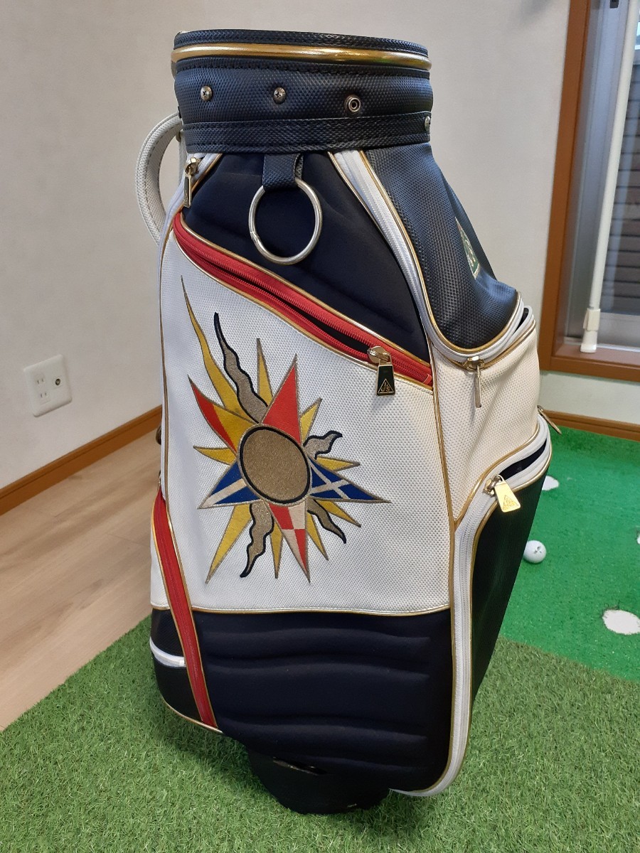 Js'ゴルフバッグ 太陽デザイン 合成皮革 #ジャンボ尾崎 キャディバッグ