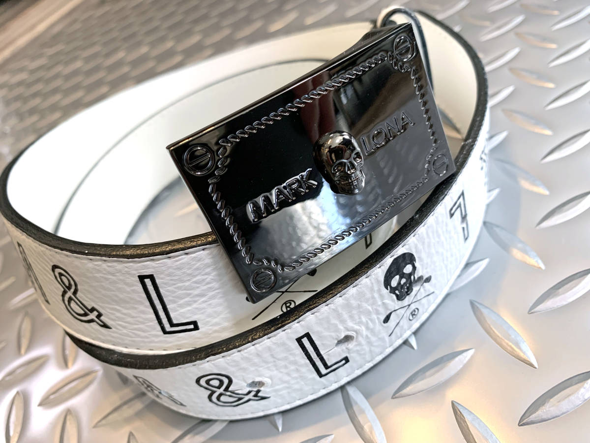 MARK & LONA ホワイト スカル ベルト L Belt | GOLF Accessory | MARK