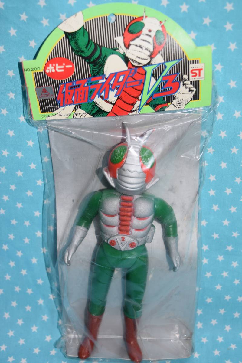Yahoo!オークション - 555】ポピー 仮面ライダーV3 ソフビ 約20cm おみ