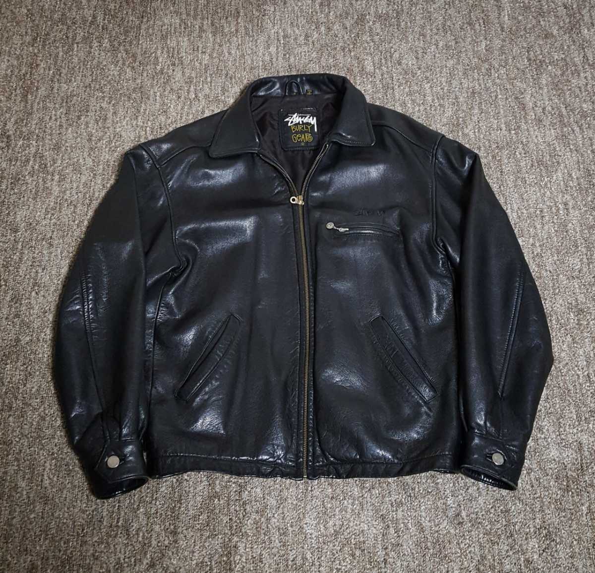 Yahoo!オークション - スペシャル 90s 初期 OLD STUSSY レザージャケッ