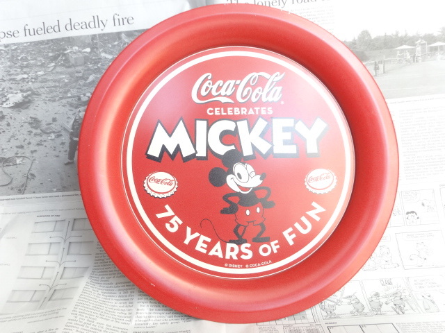 ミッキーマウス 75周年記念 木製ボックス ドリンクキャリー コカコーラ