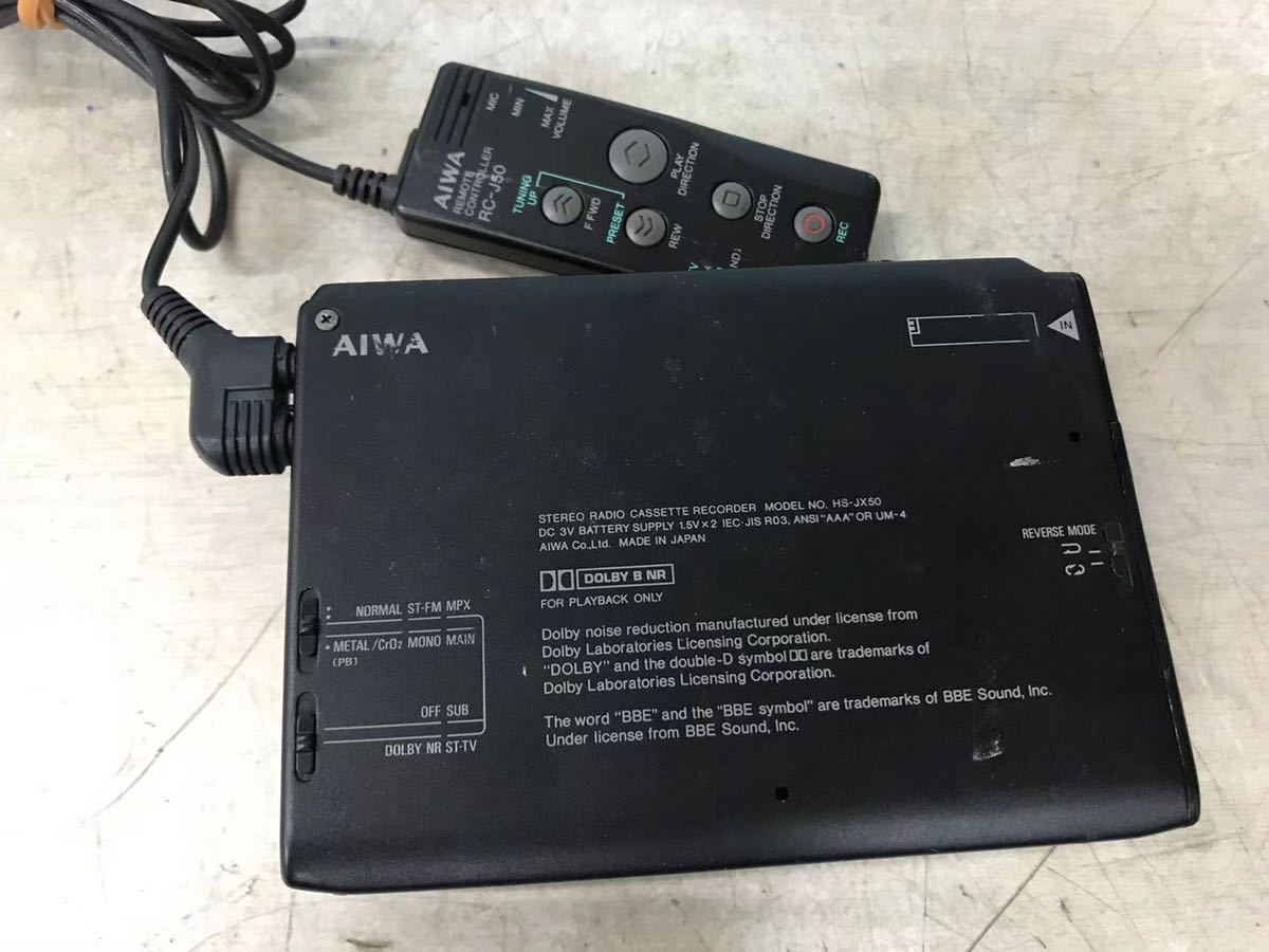 AIWA アイワ HS-JX50 カセットプレーヤー 現状品 【公式通販】