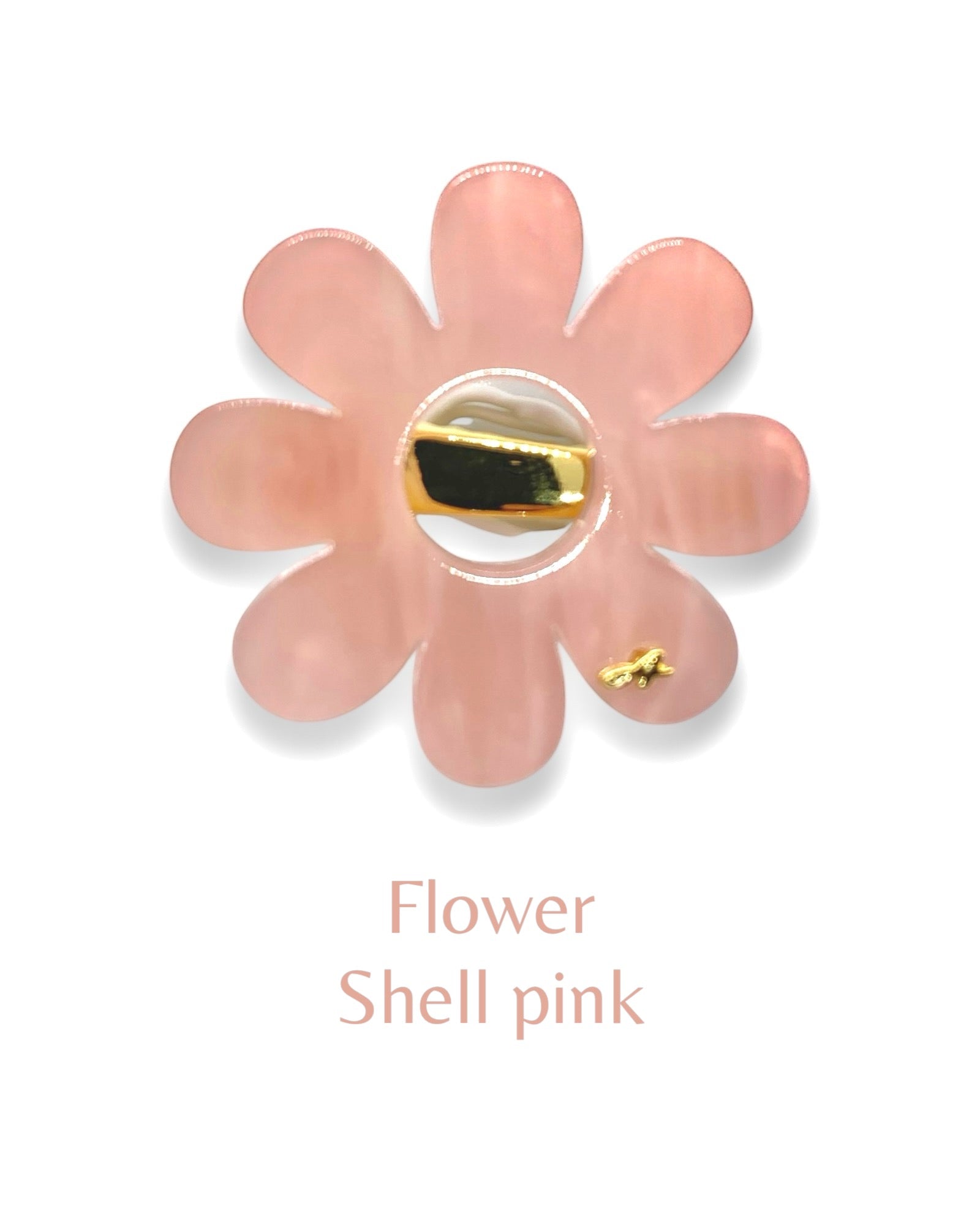 acrylic accessory - Flower- Shell pink – AU CLAIR DE LA LUNE