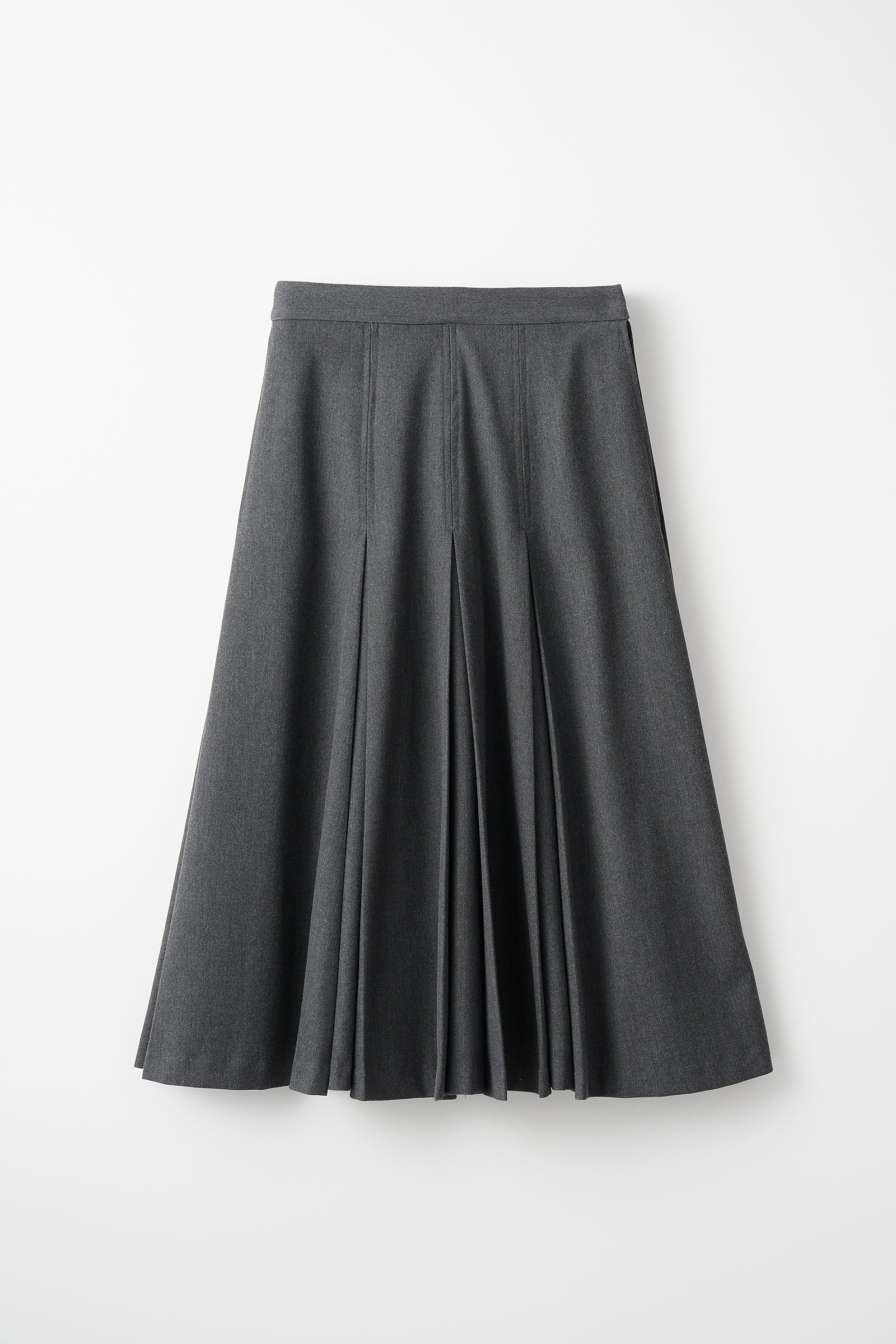 Gentle pleated skirt (Dark gray) – Audire