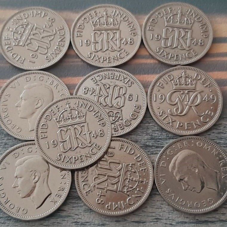 7枚セット 幸せのシックスペンス イギリス 1961年~1967年ラッキー6