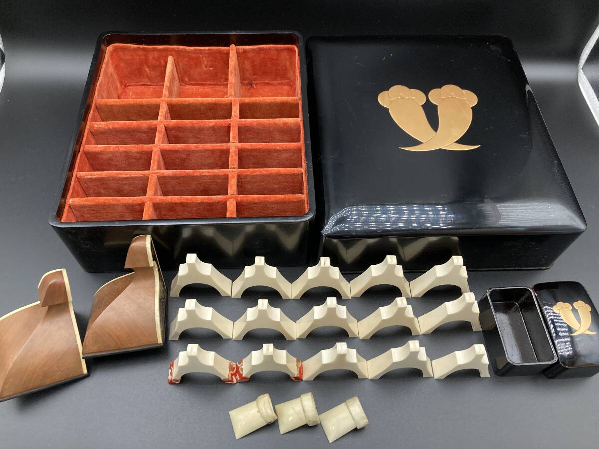高級琴柱 象牙風 箏 最高級品 15個セット 総重量208g ケース付き自然物