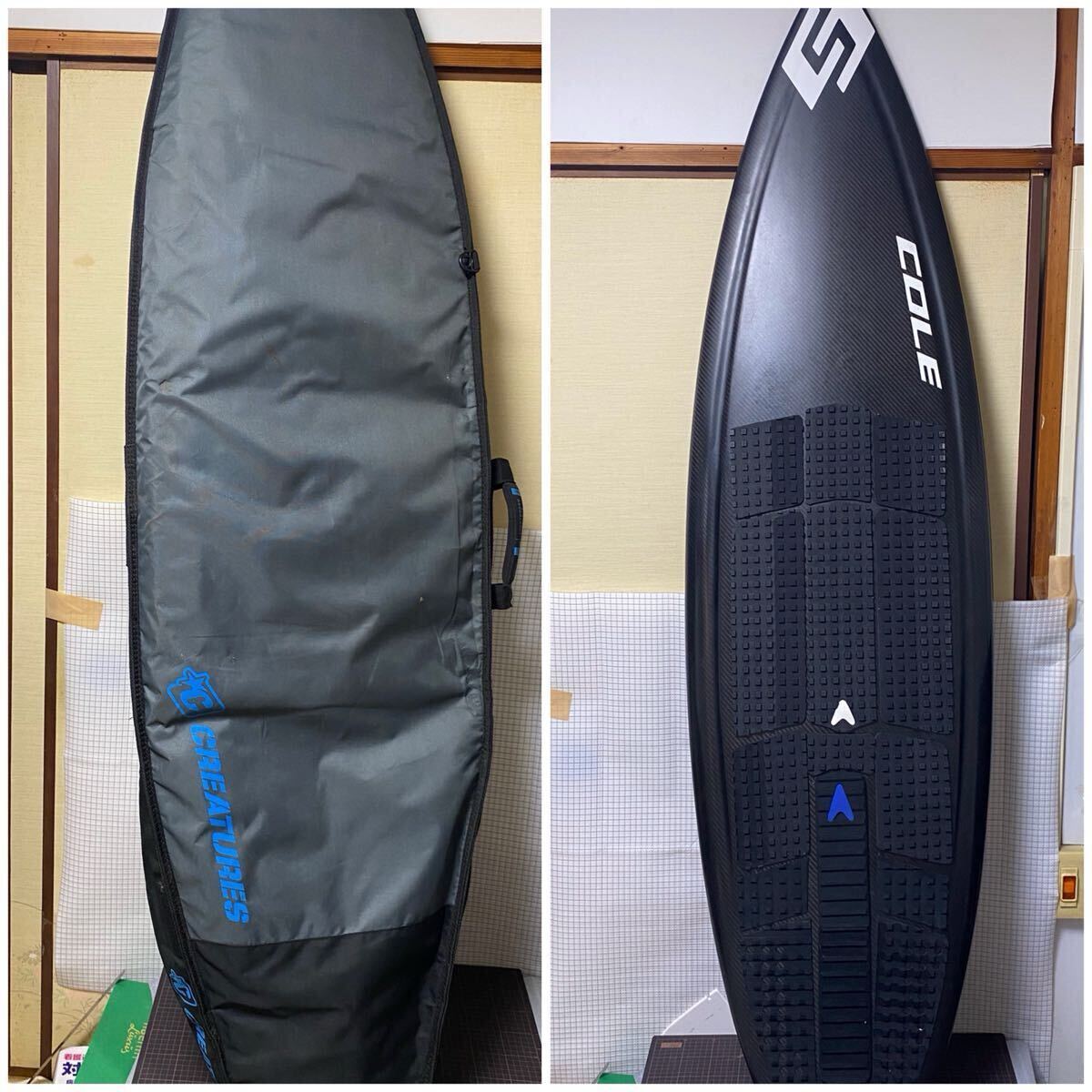 ソフトケース付AVISO COLE 5'1カーボン ショートボード サーフボード