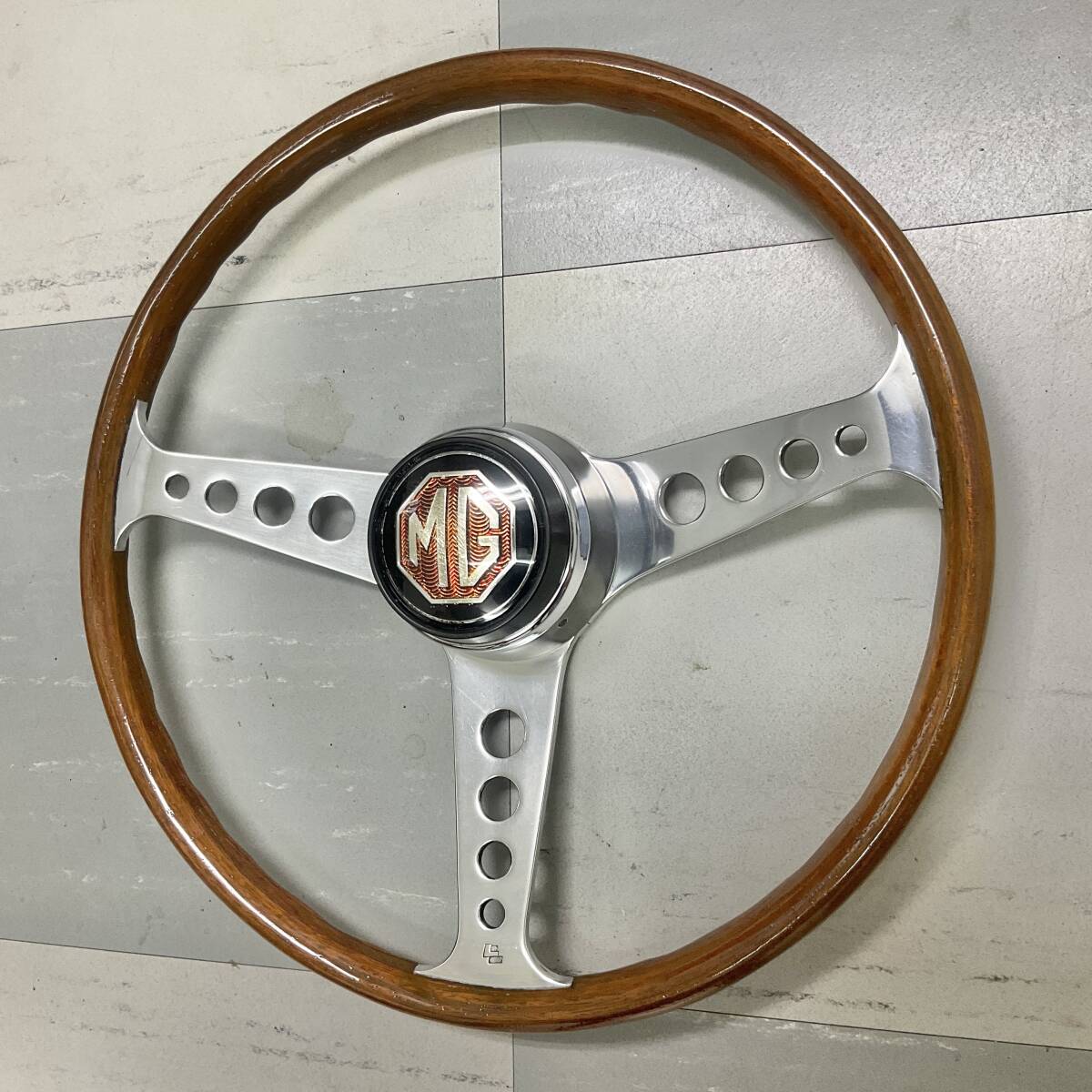 ウッドしステアリング 360mm 3本スポーク アルミ 美品 | ZS ウッドと