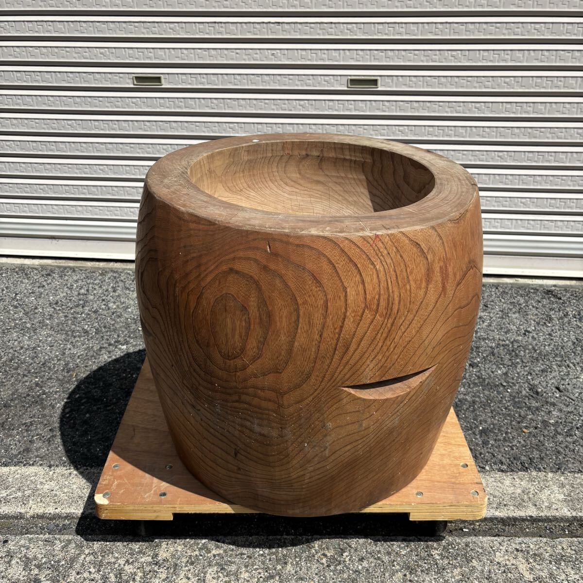 お餅つき 臼 レトロ 置物 工芸品 骨董品 インテリア 017 お餅つき 臼