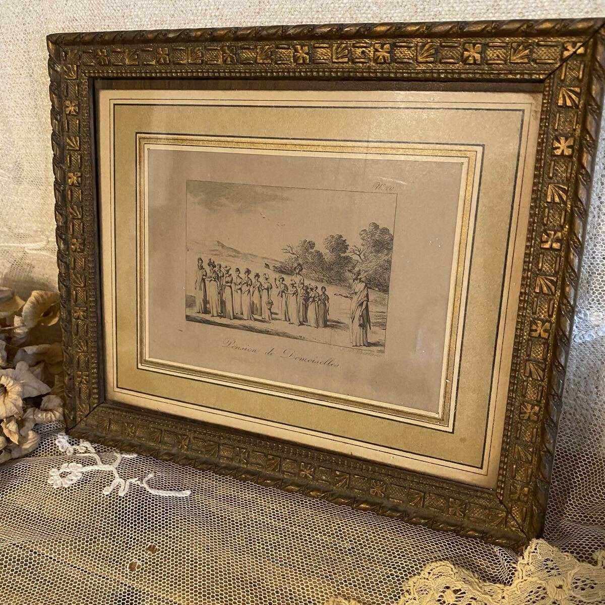 ◇フランスアンティーク｜写真立てフレームフォトスタンド木枠額縁額装