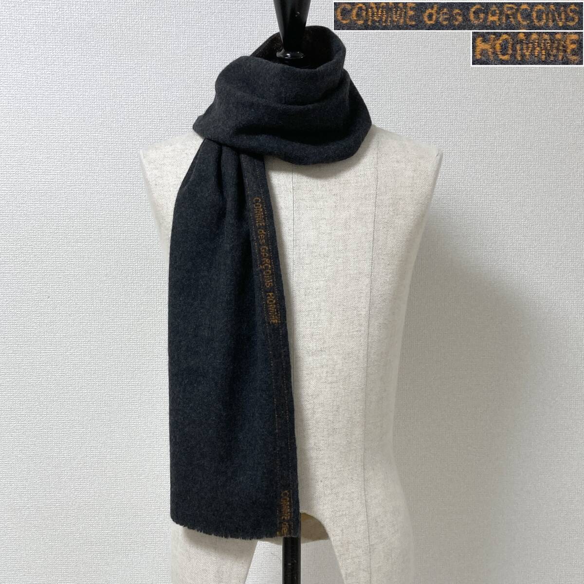 COMME des GARÇONS ブラックマフラー 大判 Archive Yahoo!オークション
