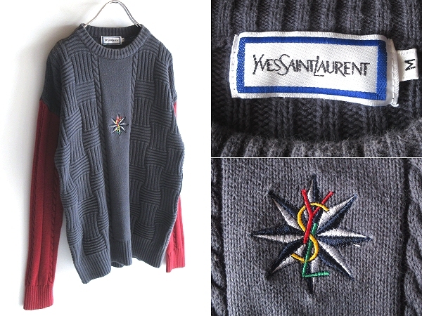 90s YVES SAINT LAURENT イヴサンローラン ニット セーター ビンテージ