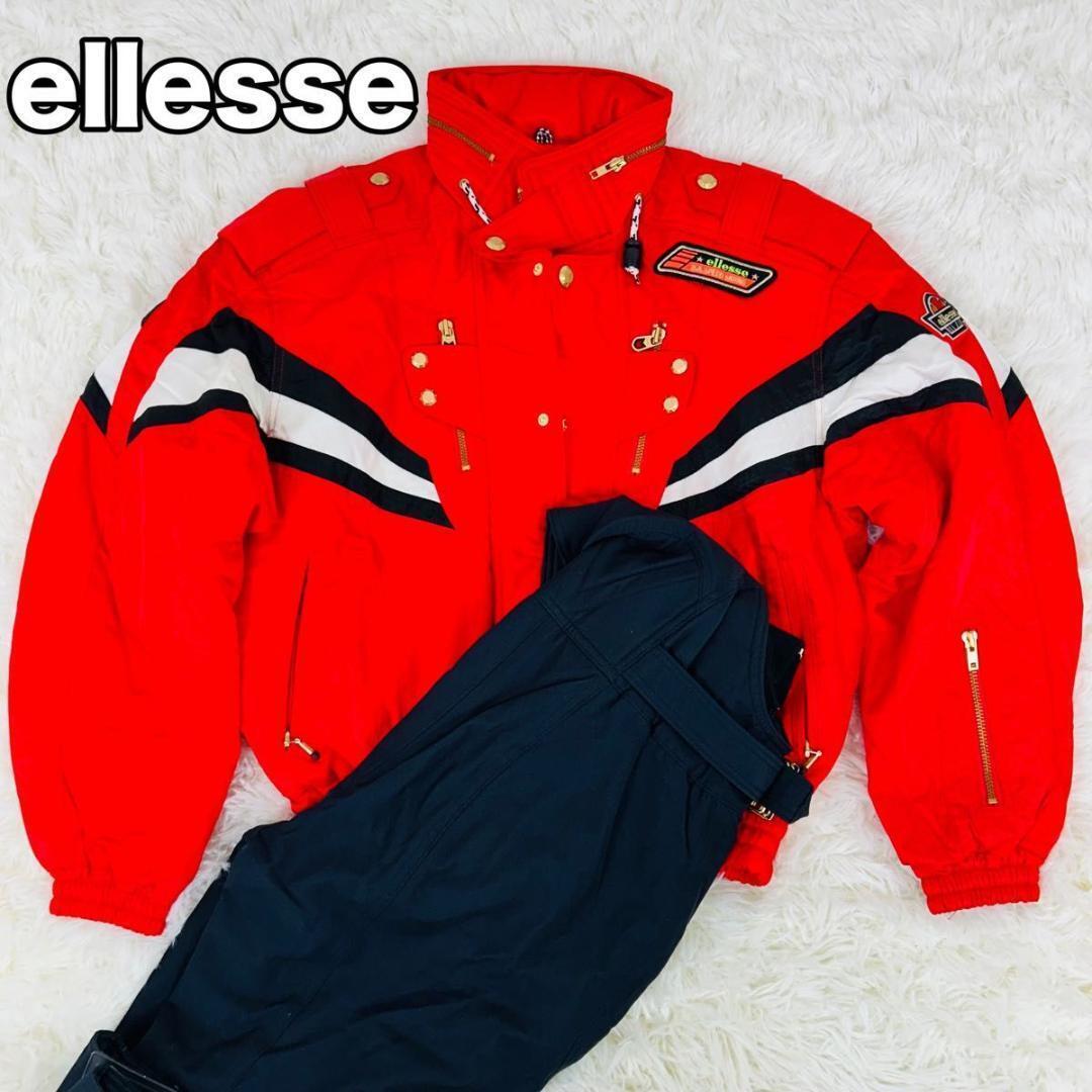 美品 ellesse エレッセ ハーフジップ スキーウェア 上下セット М