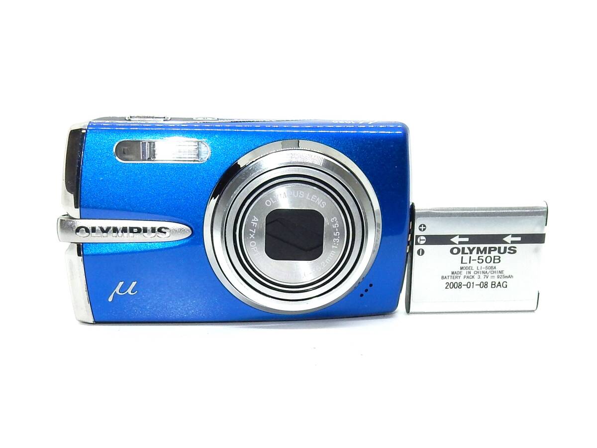 OLYMPUS μ1020 デジタルカメラ ブルー 外箱 メモリカード OLYMPUS