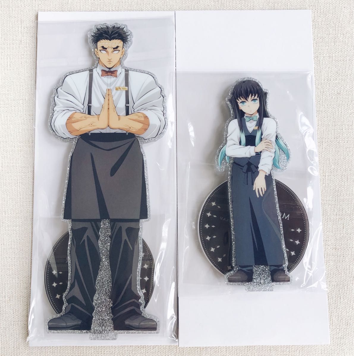 新品】鬼滅の刃 冨岡義勇 悲鳴嶼行冥 モクテル 両面アクリルスタンド