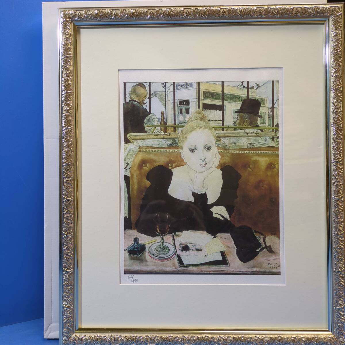 Yahoo!オークション -「藤田嗣治 カフェ」(石版画、リトグラフ) (版画