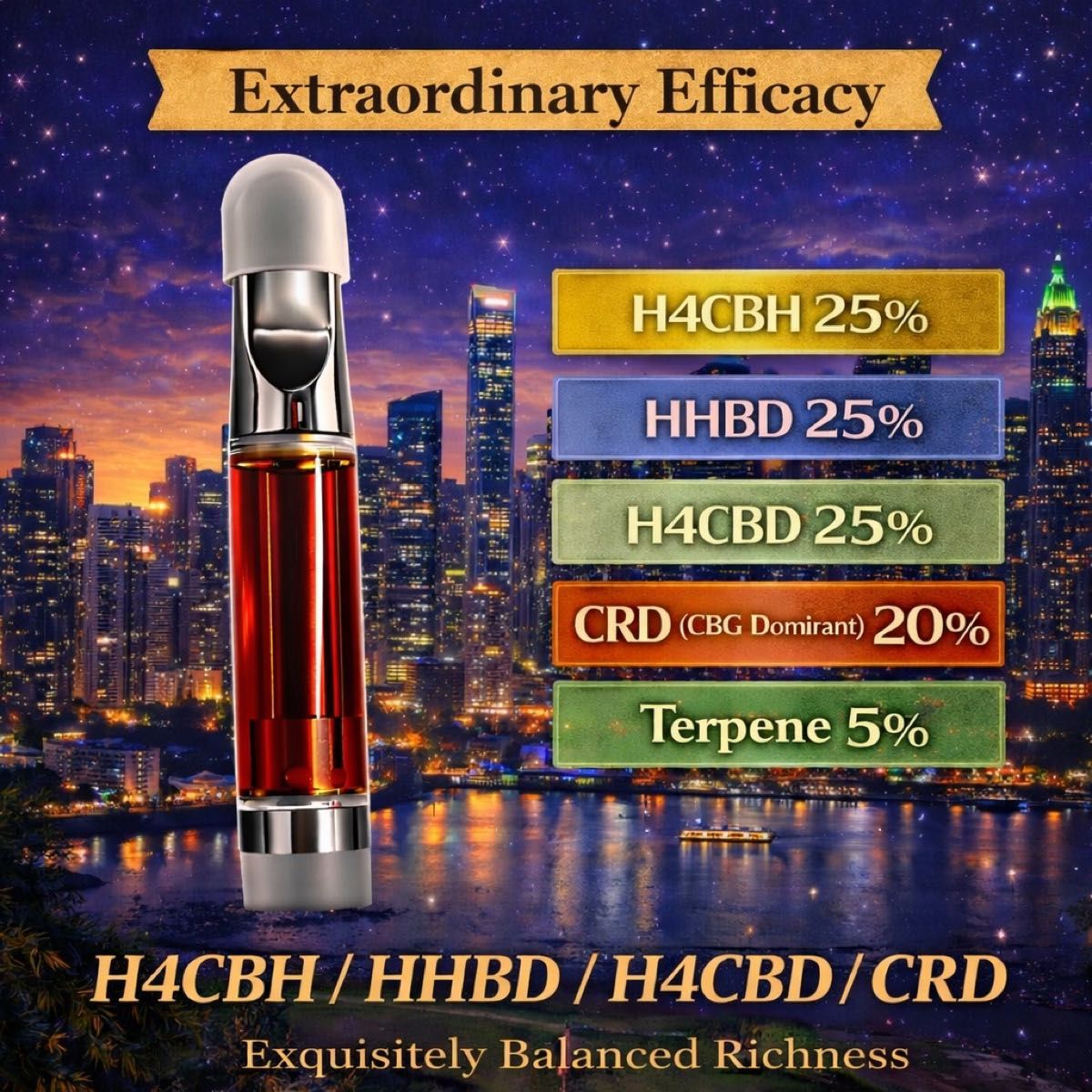 1ml】H4CBH × HHBD × CRD (CBG優勢) リキッド | 新商品 | CBD | CBG