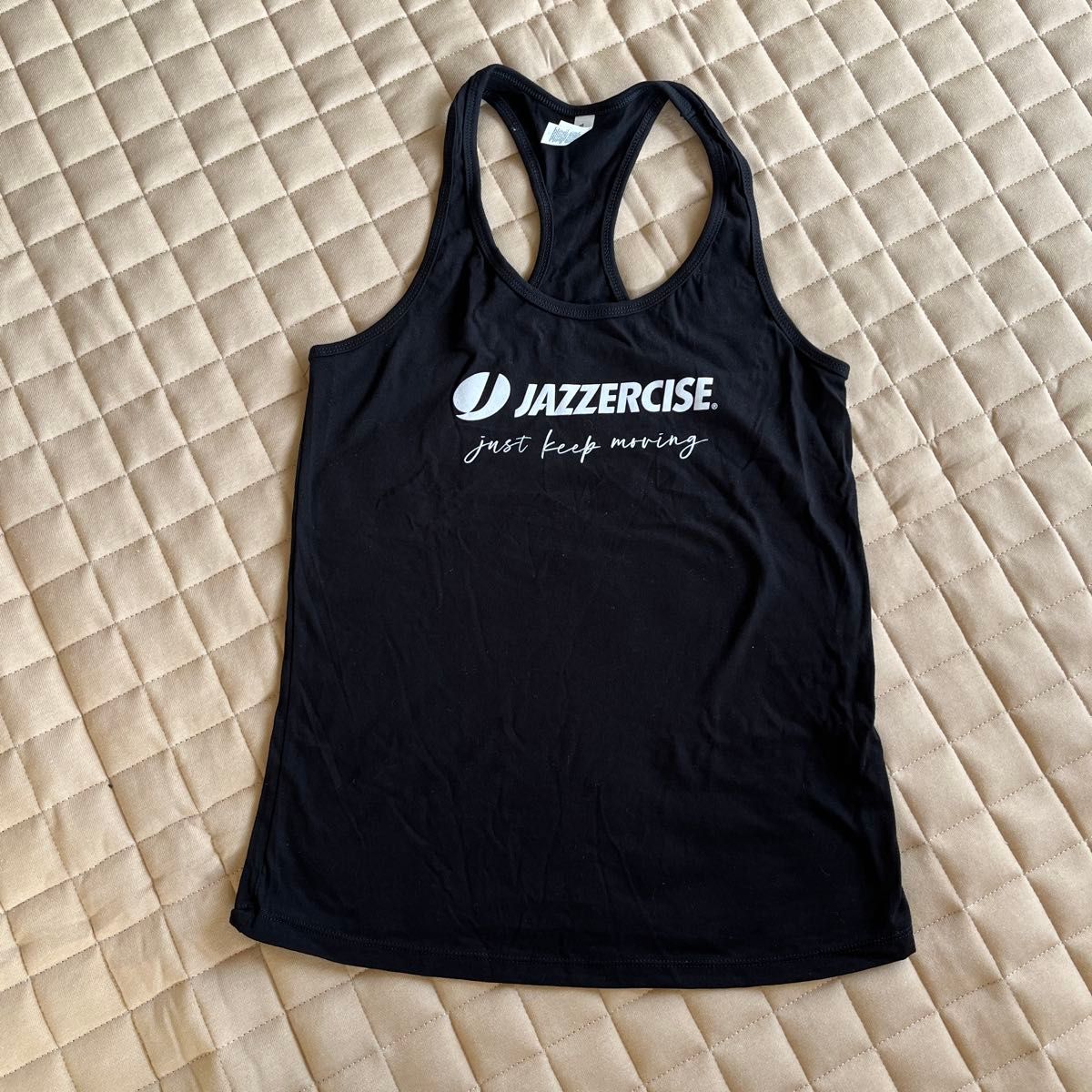 JAZZERCISE ジャザサイズ タンクトップ DANCE ALL DAY ブラック S