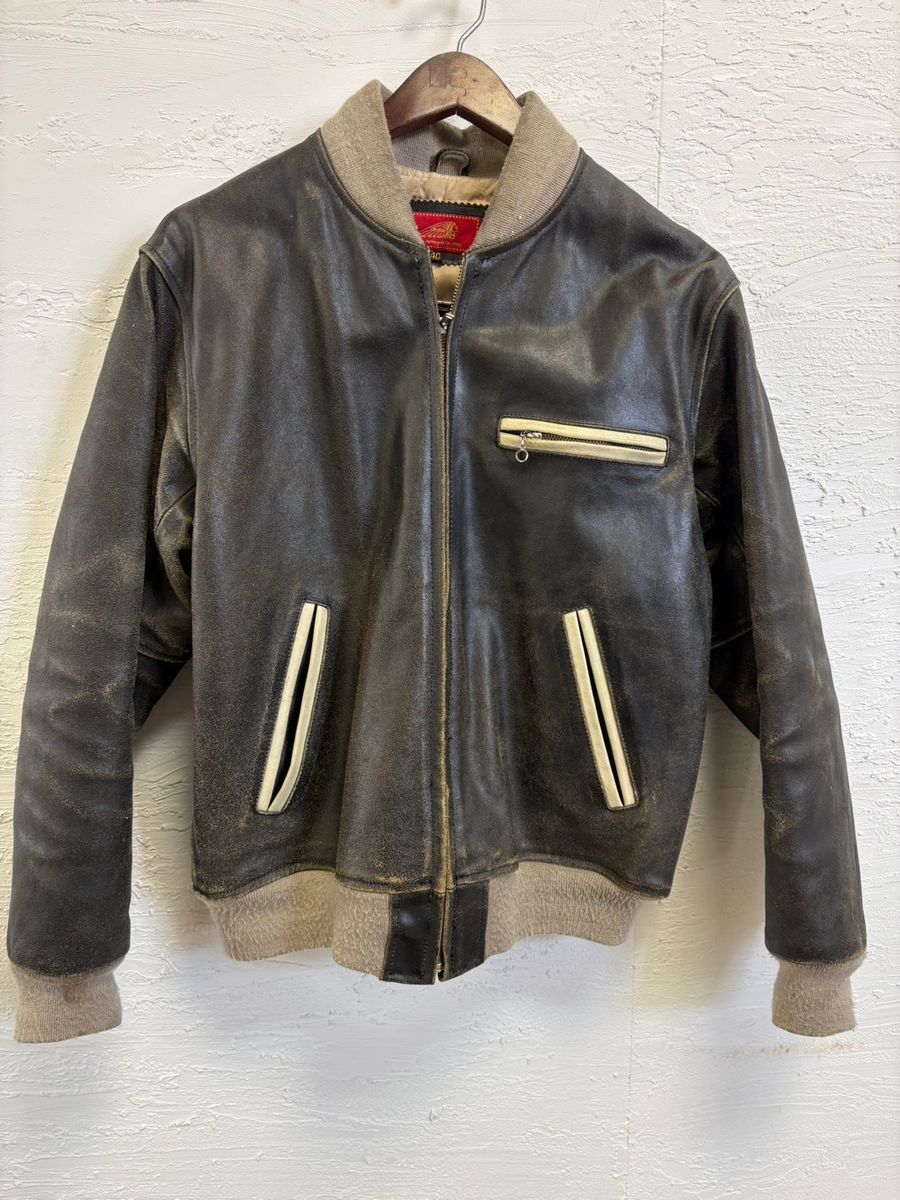 極上 50s German Vintage ドイツ ヴィンテージ ダブル レザー モーター