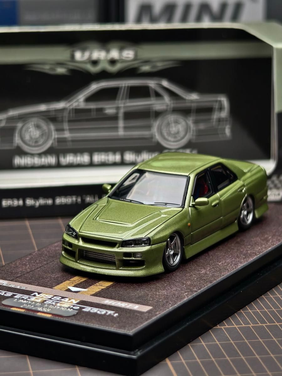 499台限定】MORTAL 1/64 日産 スカイライン 25GT-t ER34 URAS【スカイ