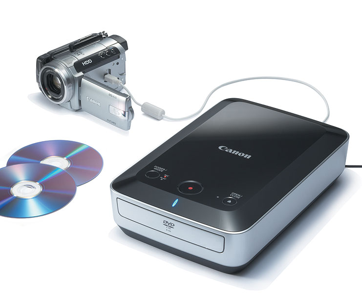 キヤノン、HDD搭載AVCHDカム「HG10」用のDVDライター