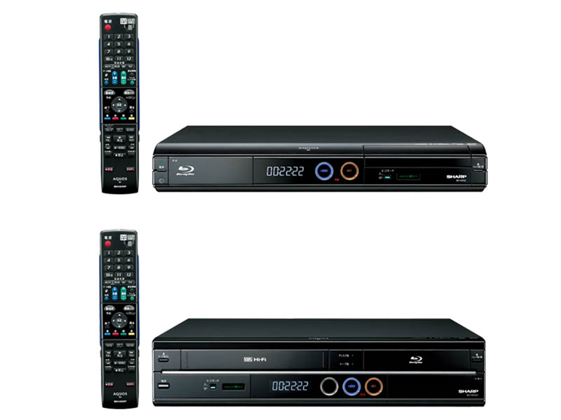 シャープ、VHS一体型のBDレコーダ「AQUOSブルーレイ」