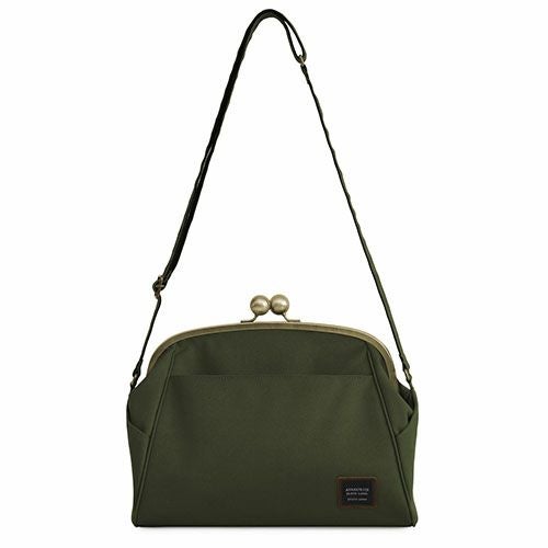 在庫商品】大玉がま口ショルダーバッグ【コーデュラ(R)】 | がま口の