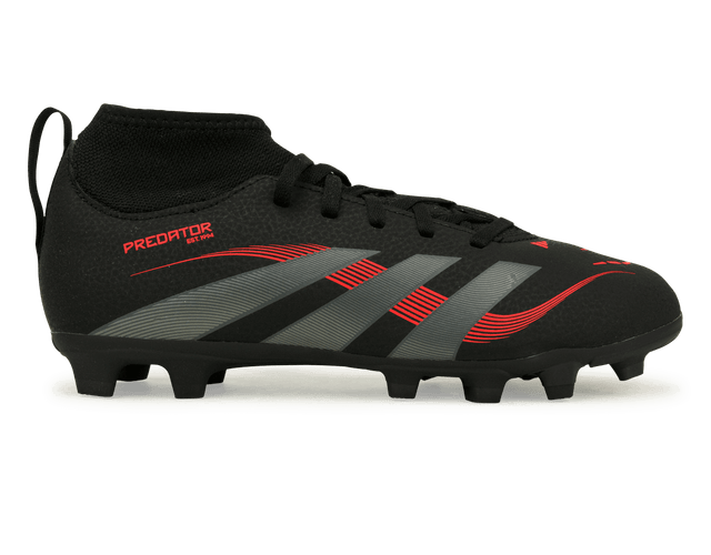 adidas Kids Predator Club Sock FG/MG Black/Metallic/Red – Azteca