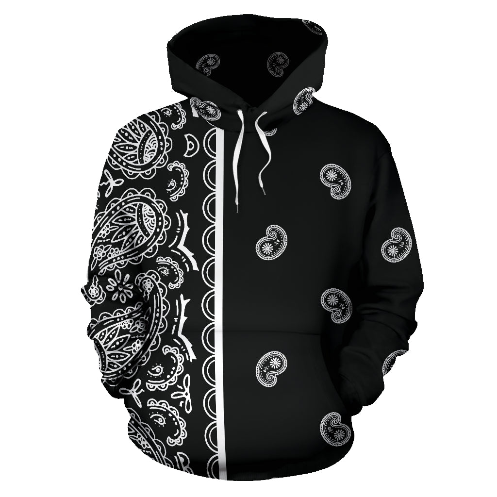 Black Bandana Pullover Hoodie | The Bandana Blanket Commany – The