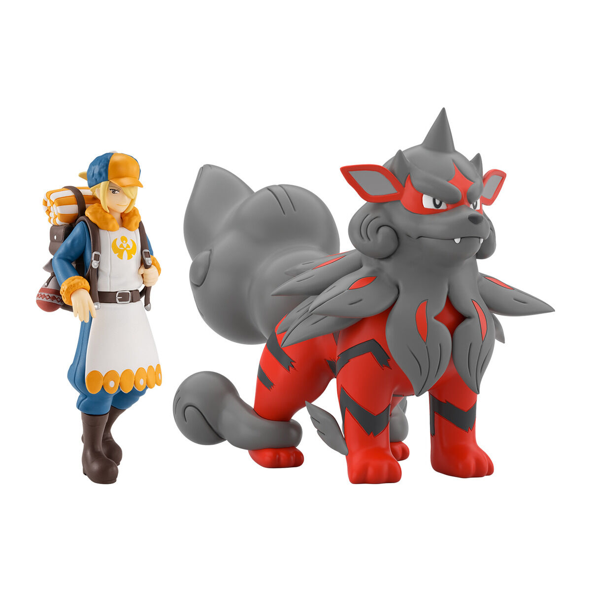 ポケモンスケールワールド ヒスイ地方 ウォロ＆ウインディ(ヒスイのす
