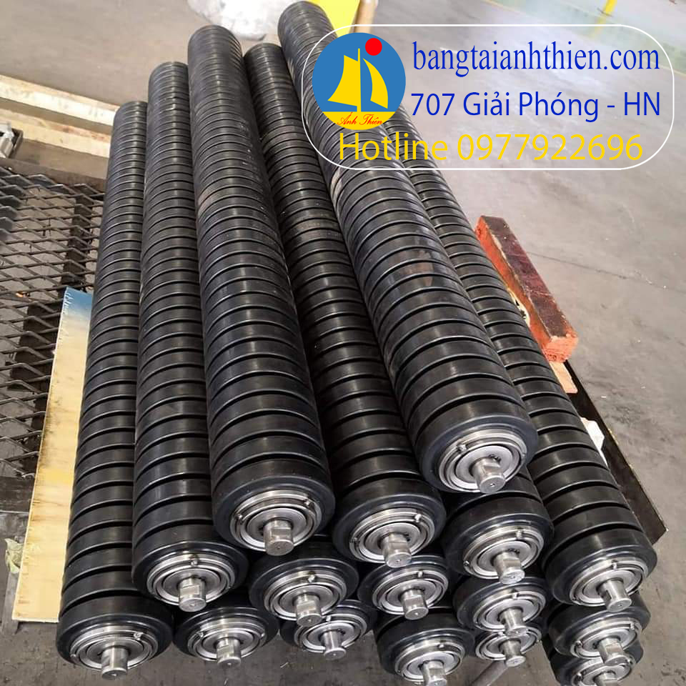 Con lăn giảm chấn D89x250 bọc cao su