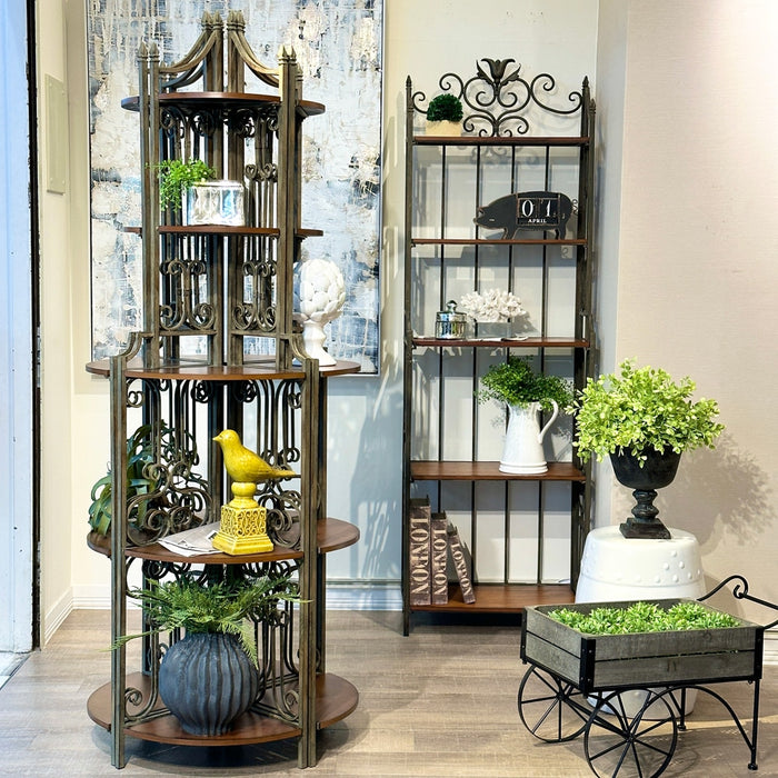 アンティーク調 アイアン コーナーシェルフ 4段 | ホームインテリア萬里ン
